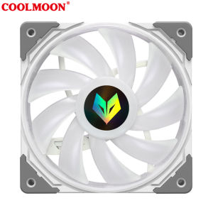 COOLMOON AS1 CPU Cooler 5V 3 Pin ARGB PC Quiet Ventilador FDB Bearing Temperature-controlled 120mm PWM Cooling Fan for Intel LGA 1150 1151 1155 2011 AMD AM3 AM4 Silent Radiator