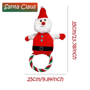 ถูก ของเล่นสุนัข ตุ๊กตาบีบๆนุ่มนิ่มมีเสียง ทนต่อแรงกัด กัดสะใจทั้งวัน สไตล์คริสต์มาส