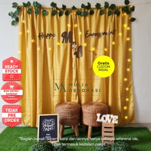 Dekorasi Backdrop Lamaran Nikahan Aqiqah Background Bekdrop Paket Mulia C