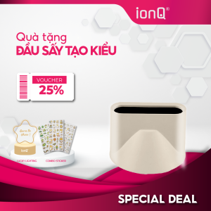 Đầu sấy tạo kiểu khi mua máy sấy tóc ion âm ionQ Clover công suất 1600W nhanh khô chăm sóc