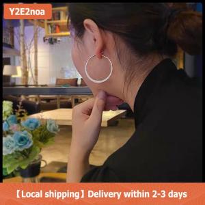 【Local shipping】 1Pair Girl Fashion Earrings Drop Glaze Earrings Exaggerated Circle Earrings Womens High-end French Temperament Hoop Earrings