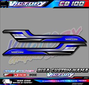 STRIPING VARIASI HONDA CB 100 CUSTOM NAMA / STICKER LIST MOTOR CB 100