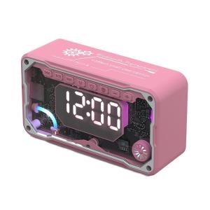 Speaker Bluetooth Cyberpunk Bluetooth Speaker Double Subwoofer Music Speaker Salon Bluetooth bt Speaker Audio Bluetooth Subwoofer Baja Kecil Audio Portabel Nirkabel 3D Stereo Amplifier Wireless Mini Speaker RGB LED Light Transparent Mecha Speaker