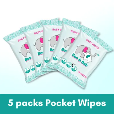 Boo&Bub 20x10pcs Baby Hand Mouth Wipes / Cleaning Wet Tissue | Alcohol-free fragrance-free wipe / Tisu Basah Bayi