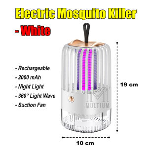 New White 5th Gen USB Mosquito Killer Lamp |Mosquito UV Lap|Mosquito Trap Light Lamp|Mosquito Repellent| LED Light Mosquito Killer Lamp| Pest Anti Fly Trap Bug| Mosquito Lamp| MOSQUITO SWATTER| Electric Mosquito Killer Lamp|Insect Repellent