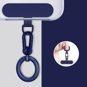 COMEMECO Stainless Steel Phone Lanyard Clip Patch 360° Rotatable Detachable Phone Case Hanging Rope Snap Anti-lost Phone Tether Tab