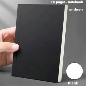 HELUVK Pocket A6 Notebook 256 Pages 128 Sheets Thickened Small Notepad  Kraft Paper Cover Note Book
