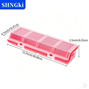 [COD] 🔥🔥🔥SHNGki 4 ngăn phần tổ chức hộp nhựa container màu xanh đỏ đen với nắp cho Nhỏ Lưu Trữ phần cứng