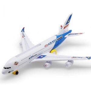 YOUSHI TOP Automatic Rotation Electronic Aeroplane Toy Large Long Sound and Light LED Airbus Toys Birthday Gift Simulation A380 Aircraft Model Childrens Toys