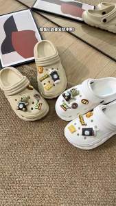 [Free Shipping] Slippers Womens Sandals Closed-Toe New Style EVA Clogs Mens Outdoor Wear Thick-Soled Non-Slip Beach Sandals.