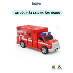 Xe Cứu Hỏa Siêu Tốc Có Ánh Sáng Và Âm Thanh Có Dùng Pin - Duka DK81039