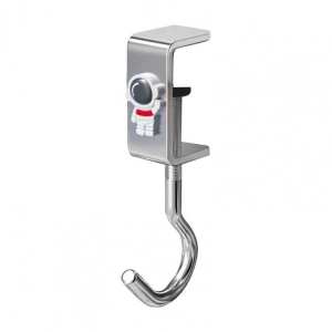 Adjustable Table Fixing Hooks Heavy Duty Stainless Steel Hooks No Drill Installation Storage Rack Desk Side Hanger