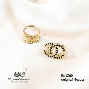 [HÀNG MỚI] Nhẫn đeo tay đính đá chữ C cao cấp thời trang sang trọng hottrend cho nữ JM-JZ60 #ssl_accessories