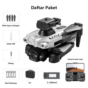 Easygoing【COD】Smart Drone LU200 Upgrade Dual 4K Camera Shoot Original Indoor Outdoor Drone WiFi FPV Kamera Drone