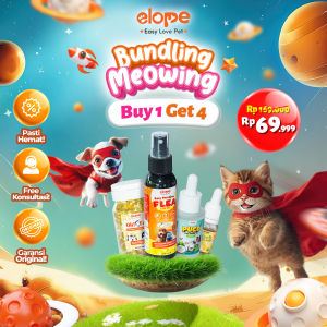 ELOPE [PROMO] BUNDLING HEMAT KEBUTUHAN KUCING -  60K DAPAT 4 PRODUK PERAWATAN ANABUL
