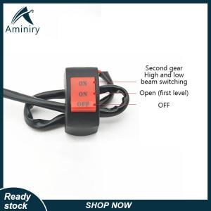 Aminiry[Love sports] Xe máy sửa đổi chuyển đổi tay lái chuyển đổi đèn pha LED sửa đổi đôi Flash trên nút tắt