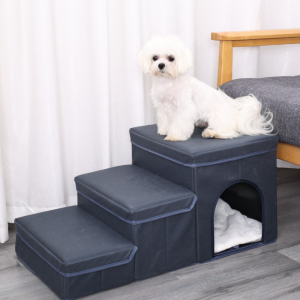 [COD]3 Floor Folding Storage Pet Dog Ramp Stairs Puppy Cat Animal Cushion Bed Cushion Fashion Pet Supplies Pet Stairs Pet Steps 3-Step Dog Pet Stairs Indoor Ramp Portable