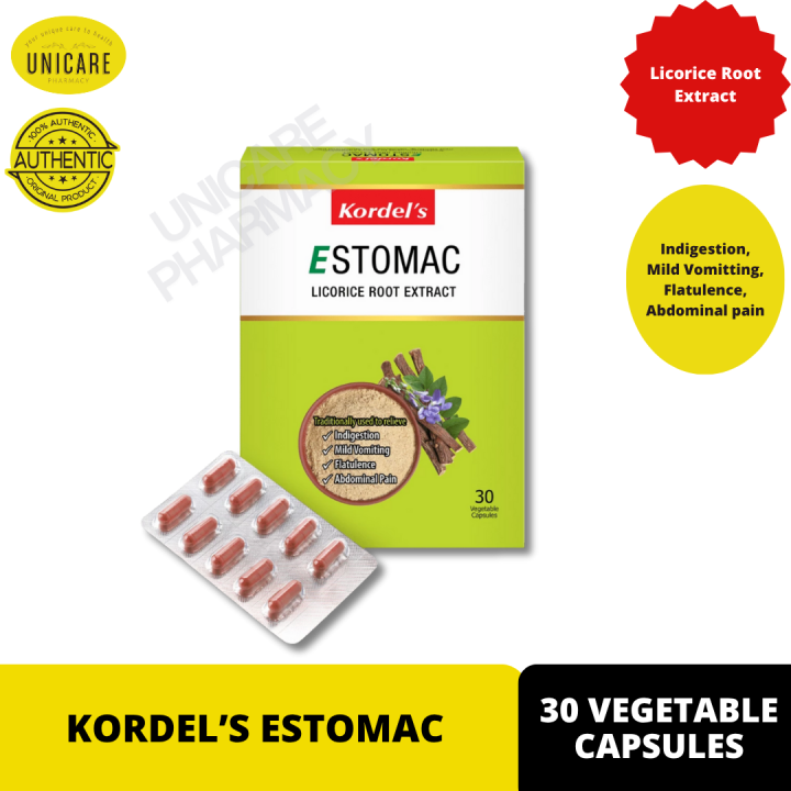 KORDEL’S ESTOMAC 30 VEGETABLE CAPSULES | Membantu Kesihatan Perut ...