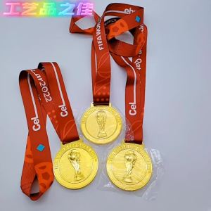 2022 World Cup Medal FIFA Qatar Football League Hercules Cup Messi Champion Badge Fans Souvenir Model Collection