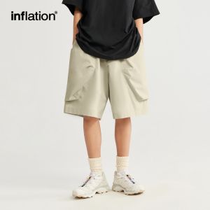 INFLATION brand Mens Youth Fashion Three Dimensional Big Bag Work Shorts 2024 Spring/Summer New Product Trendy Brand Casual Loose Split Pants
