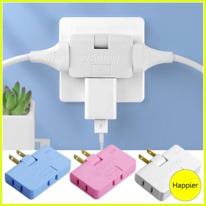 Ổ Cắm Chuyển Đổi AC 3 Trong 1 Xoay 180 Độ Bằng ABS Có Thể Điều Chỉnh