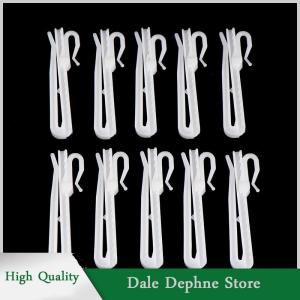 [Dale Dephne] 10 cái rèm treo móc vòng cửa sổ Trắng nhựa rèm móc cho văn phòng Nhà Phụ kiện Rèm 7cm 8.5cm