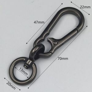 CRNGW Anti-Lost Gourd Buckle Keychain Metallochrome Stainless Steel Gourd Buckle Carabiner Waist Belt Clip Classic Metal Gourd Buckle Keyring Camping