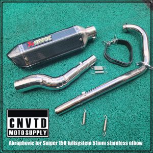 Akraphovic fullsystem for Sniper 150 (51mm stainless elbow)
