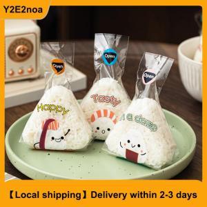 【Local shipping】 50 100Pcs Lovely Cartoon Triangle Rice Ball Packing Bag Seaweed Onigiri Sushi Bento Making Mold Bento Accessories Sushi Bags