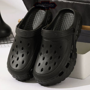 YoungShoes ฤดูร้อนใหม่ผู้ชายรองเท้าแตะหลุมพื้นหนาวัสดุEVAนุ่มและกันลื่น