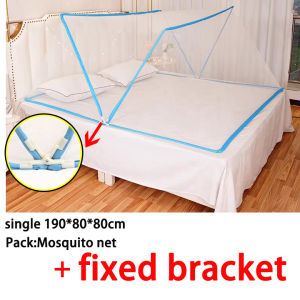 single bed Free Install Mosquito Nets Foldable Folding Portable Automatic Pop-Up Mosquito Net Bed Canopy Tent Free Installation Baby king Bed Tent