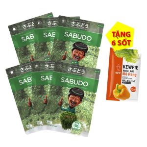 [Chỉ 29k/gói TẶNG kèm sốt mè] Rong nho tách nước SABUDO CN Nhật Bản - Cung cấp nhiều dinh dưỡng cho người lớn và trẻ em
