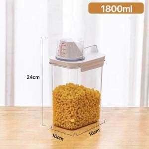 ถังข้าวสาร กล่องอาหาร กล่องเก็บอาหาร ใช้ถนอมอาหาร หรือเก็บอาหารสัตวร์เลี้ยง พร้อมถ้วยตวง