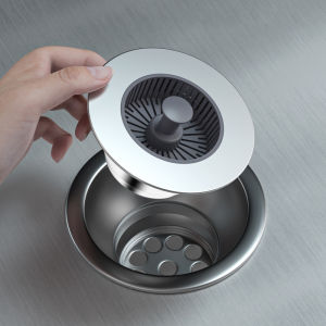 Universal Sink Bounce Strainer Kitchen Deodorizing Filter Sink Drain Stopper Blockage Bouncing Core Detachable Drain Basket