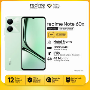 realme Note 60x 4GB+8GB*|128GB (ArmorShell™ Protection| 48-month Fluency | IP54 Dust & Water Resistant)