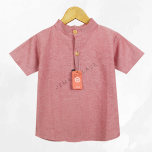 Baju Kurta Lucas Budak Lelaki Lengan Pendek Kurta Kids Plain Kurta Boy Kids Clothes T-shirt Kemeja