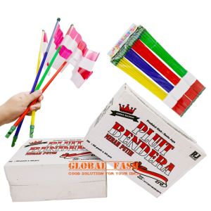 1 dus bendera pawai merah putih / bendera agustus karnaval / bendera HUT RI / bendera tangkai peluit