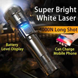 17KM 5000M Super Bright Rechargeable Waterproof Outdoor Zoom LED Flashlight Heavy Duty Flashlights