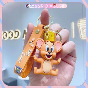 Móc chìa khóa cửaxe máybalo SILICON hoạt hình TOM và JERRY siêu đáng yêu - Túi gấu bông ASANRIO HOUSE