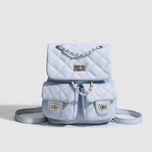 IELGY Korean Style Niche Preppy Style Backpack Fashion Casual Diamond Cute Multi-pocket Backpack