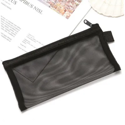 KEKINIAN TP87 Pouch Tempat Pensil Jaring Transparan A6 22 x 12 cm Zipper Pencil Cosmetic Bag