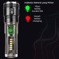 Senter Transparant Solar Panel Charger Free USB Zoom In Zoom Out - X36. 
