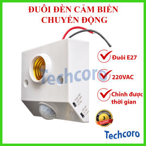 Đuôi đèn cảm ứng chuyển động tự động bật/tắt đèn