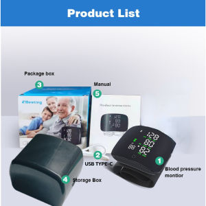 Ready Stock Digital Wrist Blood Pressure Monitor-Portable BP Checker  with LED Screen & Voice Broadcast Rechargeable 🖐️ One-Touch Operation 全自动血压计 Alat Cek Tekanan Darah 血压检测仪