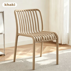 Homelife Modern Minimalist Plastic Chair Stackable Plastic Dining Chair Lightweight Dining Chair One Piece Molding Chair