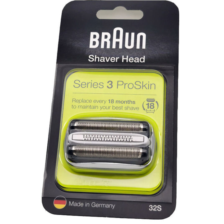 หัวโกนหนวด BRAUN 32B 32S 3 Series 32B ฟอยล์เปลี่ยนมีดโกน เครื่องตัดเทป ...