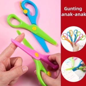 (BISA COD) PROMO GUNTING KERTAS PLASTIK MINI / GUNTING MINI WARNA WARNI AMAN UNTUK ANAK