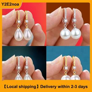【Local shipping】 Jewelry for Women Water Drop Earrings for Women Red White Round Oval Earrings Wedding Engagement Valentines Day Gift