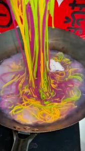 100g Purple Potato Noodles Low-Fat Meal Replacement Noodles  Khoai lang tím bông cải xanh củ cải đường mì bí đỏ mì thay thế bữa ăn ít chất béo.