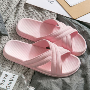 [Free Shipping] MenS Slippers For Home Use Cross-Strap Design Suitable For Summer Wear Thick-Soled Non-Slip For Indoor And Outdoor Use Hotel And Bathroom Slippers Also Available For Women